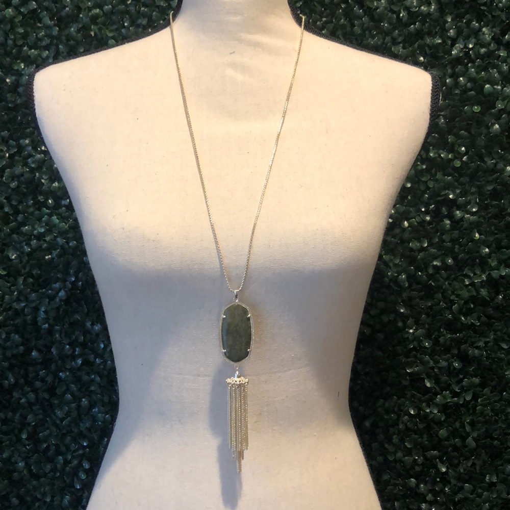 Auth. Kendra Scott Rayne, Olive Epidote Stone